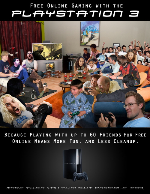 PS3 - Online Gaming Living Room Little Copy